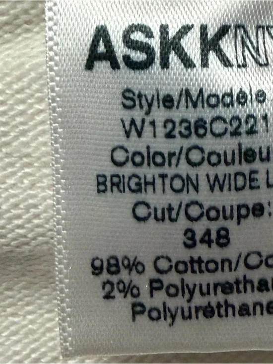 ASKK NY High-Rise Wide Leg Jeans in Cream - Picture 9 of 10